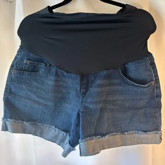 Sonoma Cuffed Maternity Jean Shorts - Picture 1 of 5